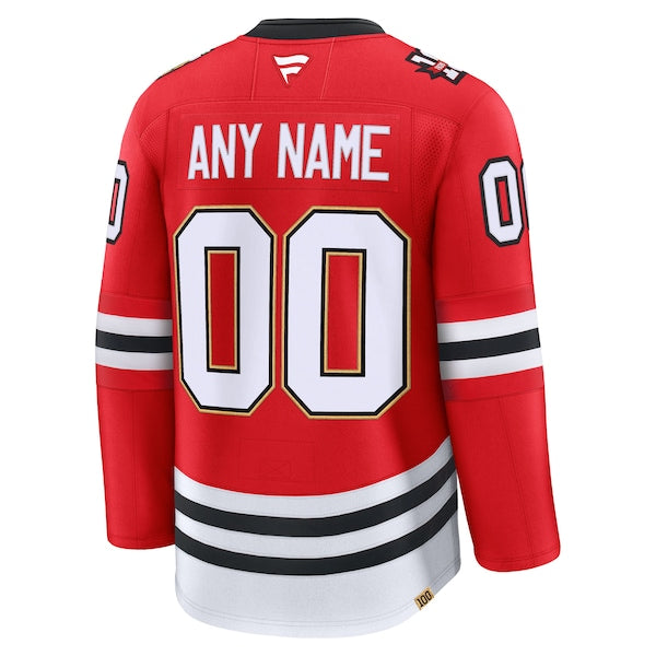 Chicago Blackhawks Centennial Premium Custom Jersey - Red - Image 3