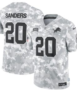 Barry Sanders Detroit Lions Nike 2024 Salute to Service Retired Player Limited Jersey - Arctic Camo