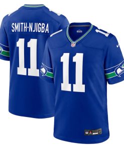Jaxon Smith-Njigba Seattle Seahawks Nike Throwback Player Game Jersey - Royal