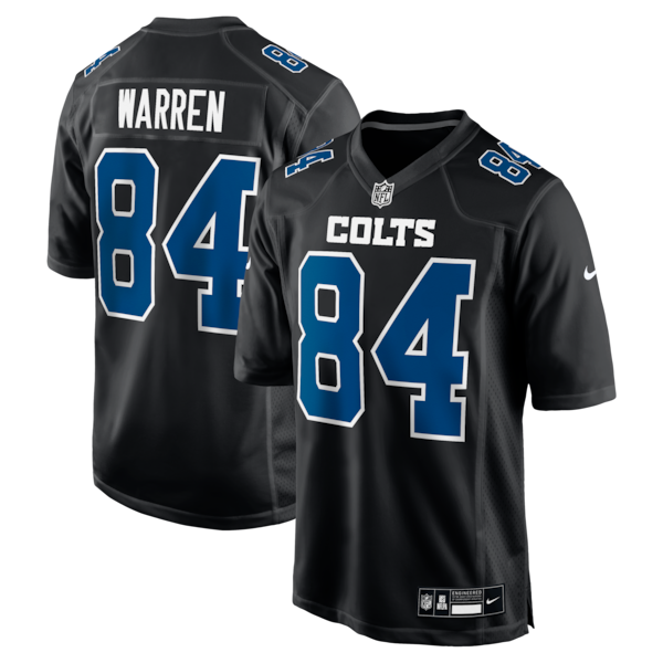Men's Nike Tyler Warren Carbon Black Indianapolis Colts Fashion Game Jersey - Black/White - Image 2