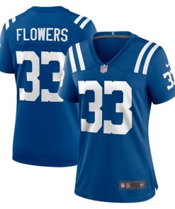 Dallis Flowers Indianapolis Colts Nike Women's Game Player Jersey - Royal