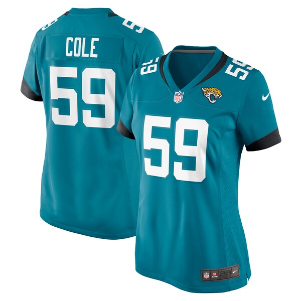 Myles Cole Jacksonville Jaguars Nike Women's Game Jersey - Teal