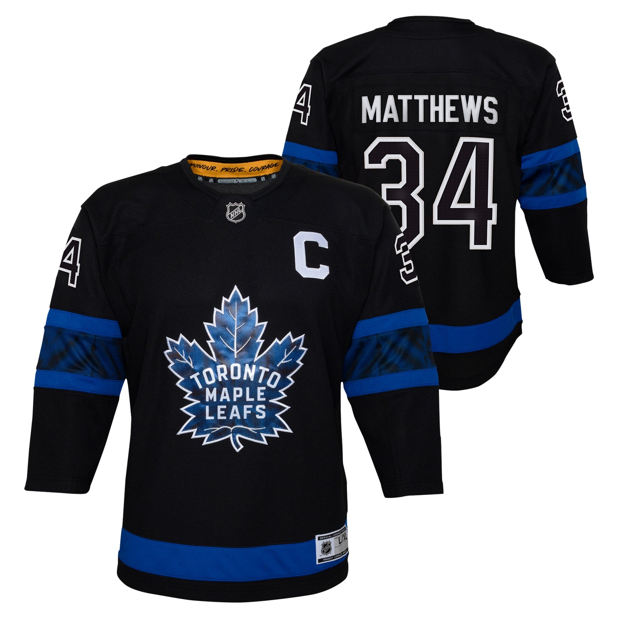 Auston Matthews Toronto Maple Leafs Youth Home Premier Player Jersey - Blue/Black - Image 4