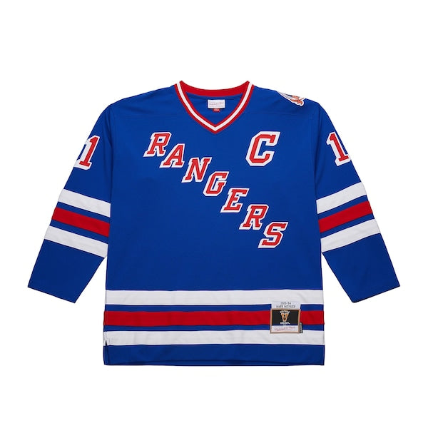 Mark Messier New York Rangers Big & Tall 1993/94 Blue Line 2.0 Jersey - Blue - Image 5