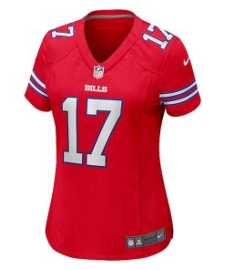 Alternative view of Josh Allen Buffalo Bills Nike Women's Player Jersey - Red