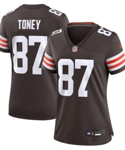 Alternative view of Kadarius Toney Cleveland Browns Nike Women's Team Game Jersey -  Brown
