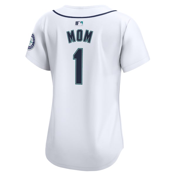 Seattle Mariners Nike Women's #1 Mom Home Limited Jersey - White - Image 3