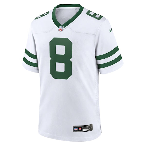 Aaron Rodgers New York Jets Nike Legacy Player Game Jersey - White/Black/Green - Image 2