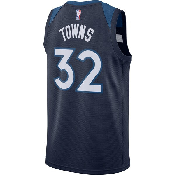 Karl-Anthony Towns Minnesota Timberwolves Nike Swingman Jersey Navy - Icon Edition - Image 3