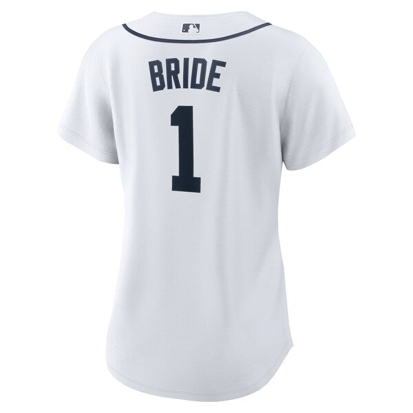 Detroit Tigers Nike Women's #1 Bride Home Replica Jersey - White - Image 3