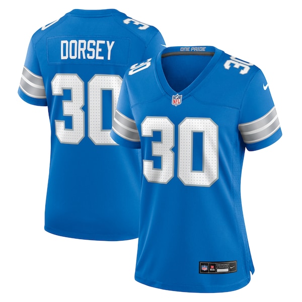 Khalil Dorsey Detroit Lions Nike Women's Team Game Jersey - Blue