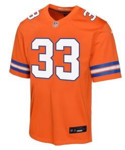 Alternative view of Javonte Williams Denver Broncos Nike Youth Mile High Collection 1977 Throwback Game Jersey - Orange