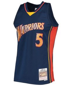 Alternative view of Baron Davis Golden State Warriors 2006/07 Hardwood Classics NBA 75th Anniversary Diamond Swingman Jersey - Royal