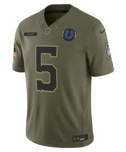 Alternative view of Anthony Richardson Sr. Indianapolis Colts Nike 2025 Salute to Service Limited Jersey - Olive