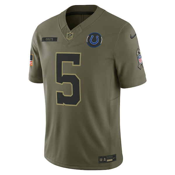 Anthony Richardson Sr. Indianapolis Colts Nike 2025 Salute to Service Limited Jersey - Olive - Image 2