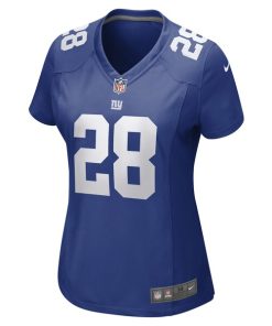Alternative view of Cor'Dale Flott New York Giants Nike Women's Game Player Jersey - Royal