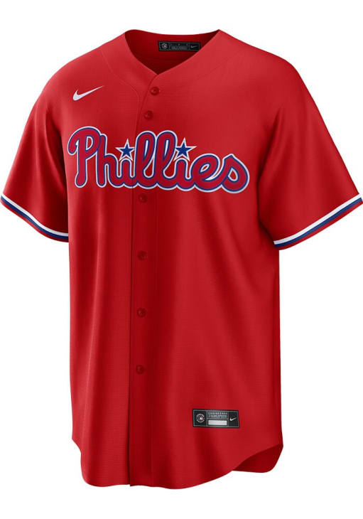 JT Realmuto Philadelphia Phillies Mens Replica Alt Jersey - Red - Image 2