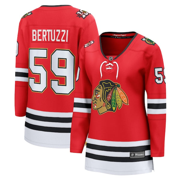 Tyler Bertuzzi Chicago Blackhawks Women's Centennial Breakaway Player Jersey - Red