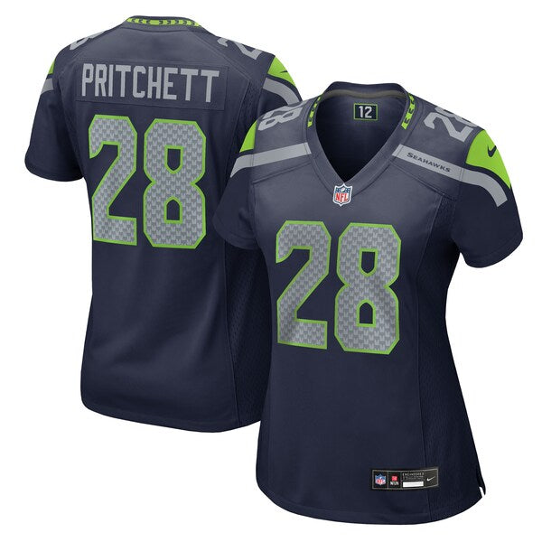 Nehemiah Pritchett Seattle Seahawks Nike Women's Team Game Jersey - College Navy - Image 5