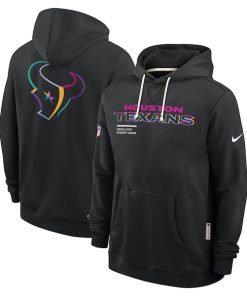Houston Texans Nike 2025 NFL Crucial Catch Sideline Standard Issue Dri-FIT Hoodie - Black