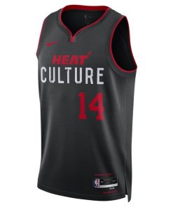 Alternative view of Tyler Herro Miami Heat Nike Unisex 2023/24 Swingman Jersey - Black - City Edition