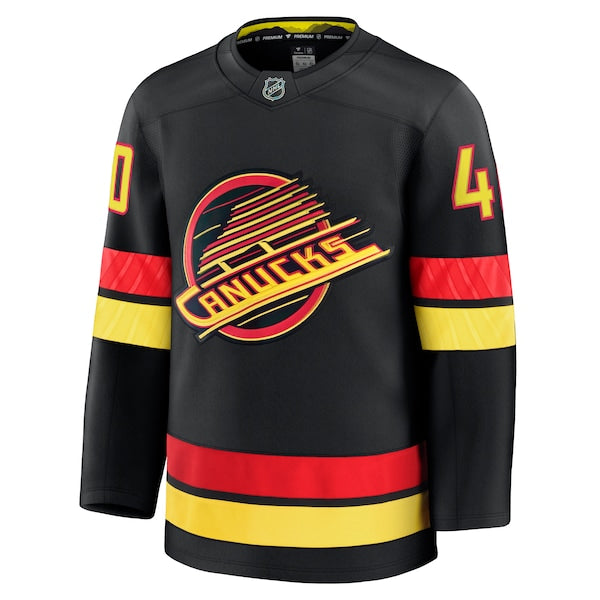 Elias Pettersson Vancouver Canucks Alternate Premium Jersey - Black - Image 2