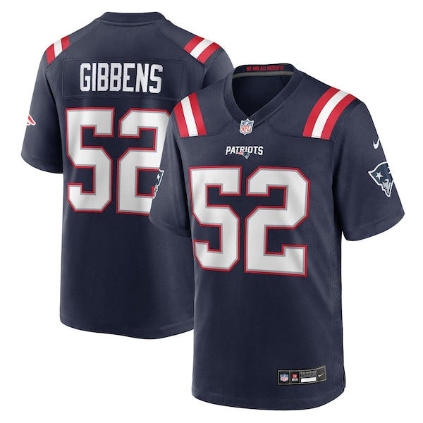 Jack Gibbens New England Patriots Nike Team Game Jersey - Navy