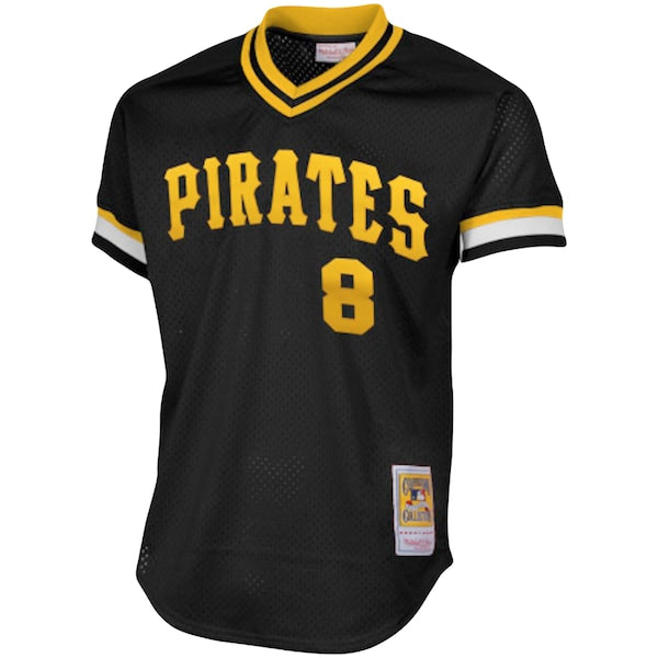 Willie Stargell Pittsburgh Pirates Cooperstown Collection Big & Tall Mesh Batting Practice Jersey - Black - Image 2