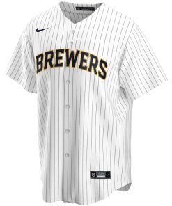 Alternative view of Milwaukee Brewers Nike Youth Home Replica Team Jersey - White