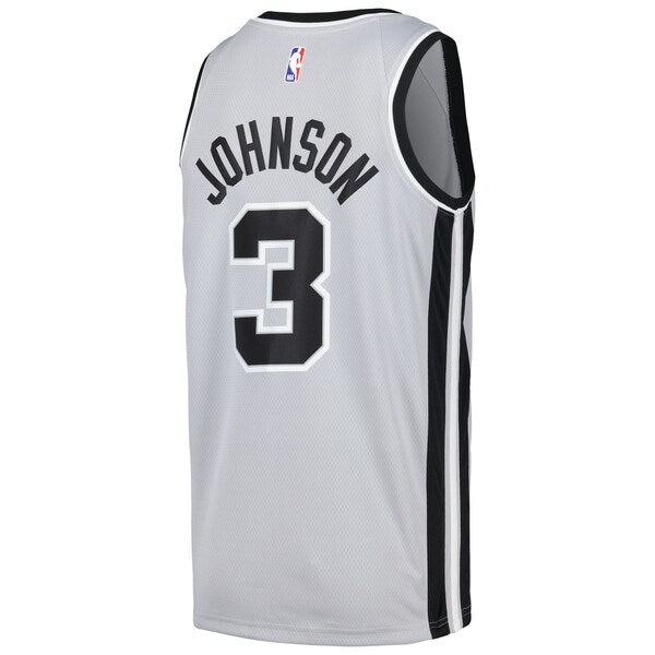 Keldon Johnson San Antonio Spurs Nike Swingman Player Jersey - Statement Edition - Silver - Image 3