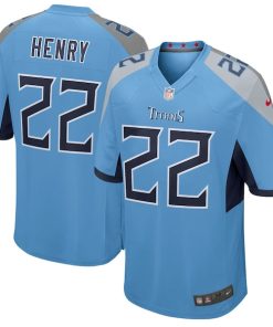 Alternative view of Derrick Henry Tennessee Titans Nike Youth Game Jersey - Light Blue/Navy/White