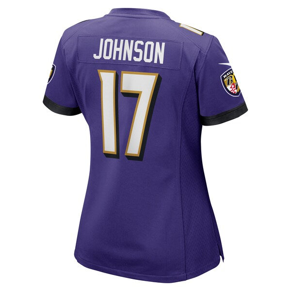 Josh Johnson Baltimore Ravens Nike Women's Game Jersey - Purple - Image 3