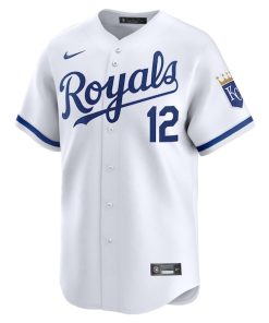 Alternative view of Nick Loftin Kansas City Royals Nike Home Limited Player Jersey - White