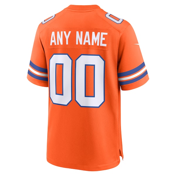 Denver Broncos Nike Youth 2nd Alternate Custom Replica Jersey - Orange - Image 2