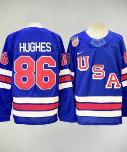 Jack Hughes USA Hockey Nike 2026 Away Replica Jersey - Royal