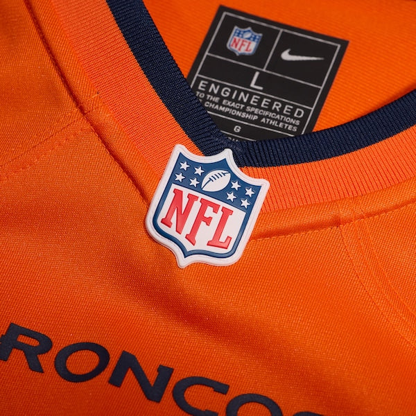 Luke Wattenberg Denver Broncos Nike Team Game Jersey - Orange - Image 4