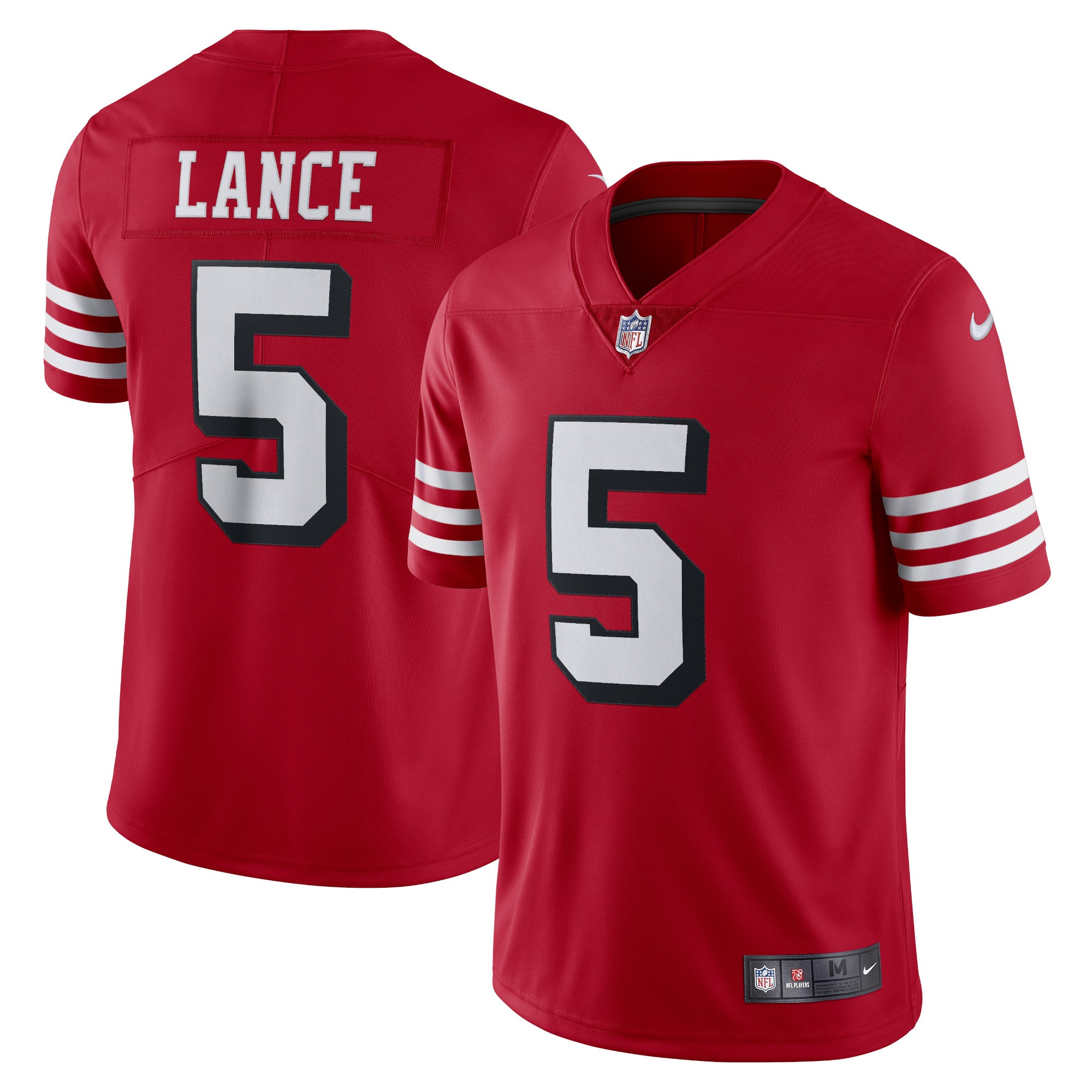 Trey Lance San Francisco 49ers Nike Vapor Limited Jersey - Scarlet/Red/White - Image 8