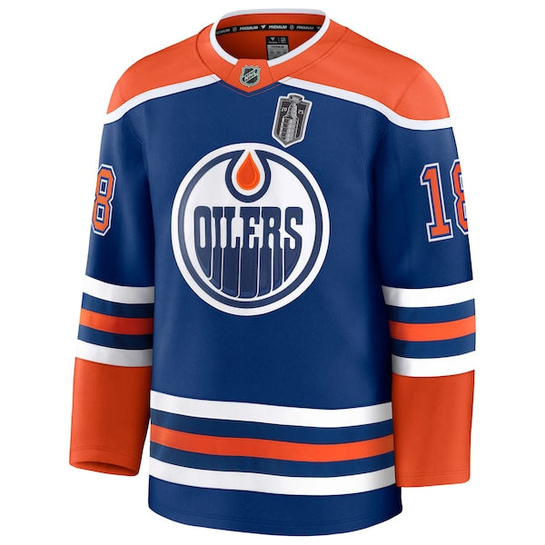 Zach Hyman Edmonton Oilers 2025 Stanley Cup Final Home Premium Jersey - Royal - Image 2