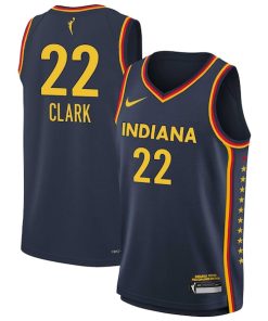 Caitlin Clark Indiana Fever Nike Youth 2024 WNBA Draft Explorer Edition Victory Player Jersey - Navy
