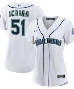 Women's Seattle Mariners Ichiro Suzuki Nike White 2025 Baseball Hall of Fame Replica Jersey