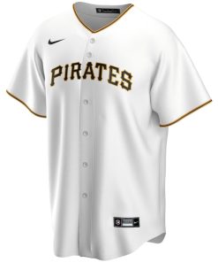 Alternative view of Pittsburgh Pirates Nike Home Replica Custom Jersey - White