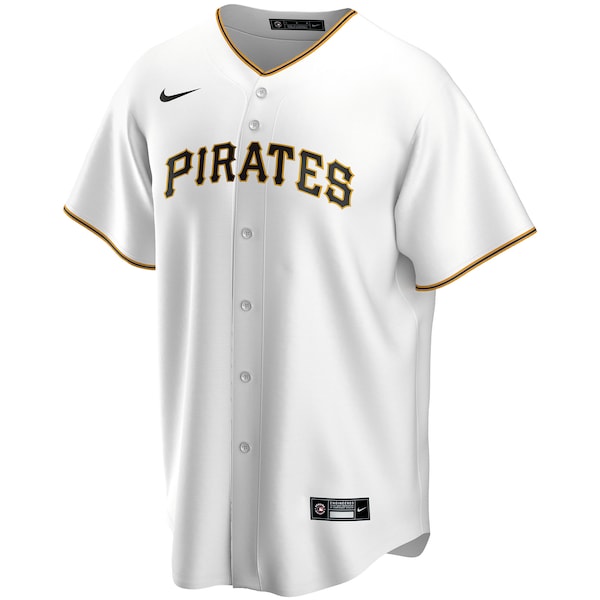 Pittsburgh Pirates Nike Home Replica Custom Jersey - White - Image 2