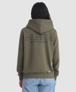 Alternative view of Seattle Seahawks Nike Women's 2025 Salute to Service Sideline Standard Issue Dri-FIT Hoodie - Olive