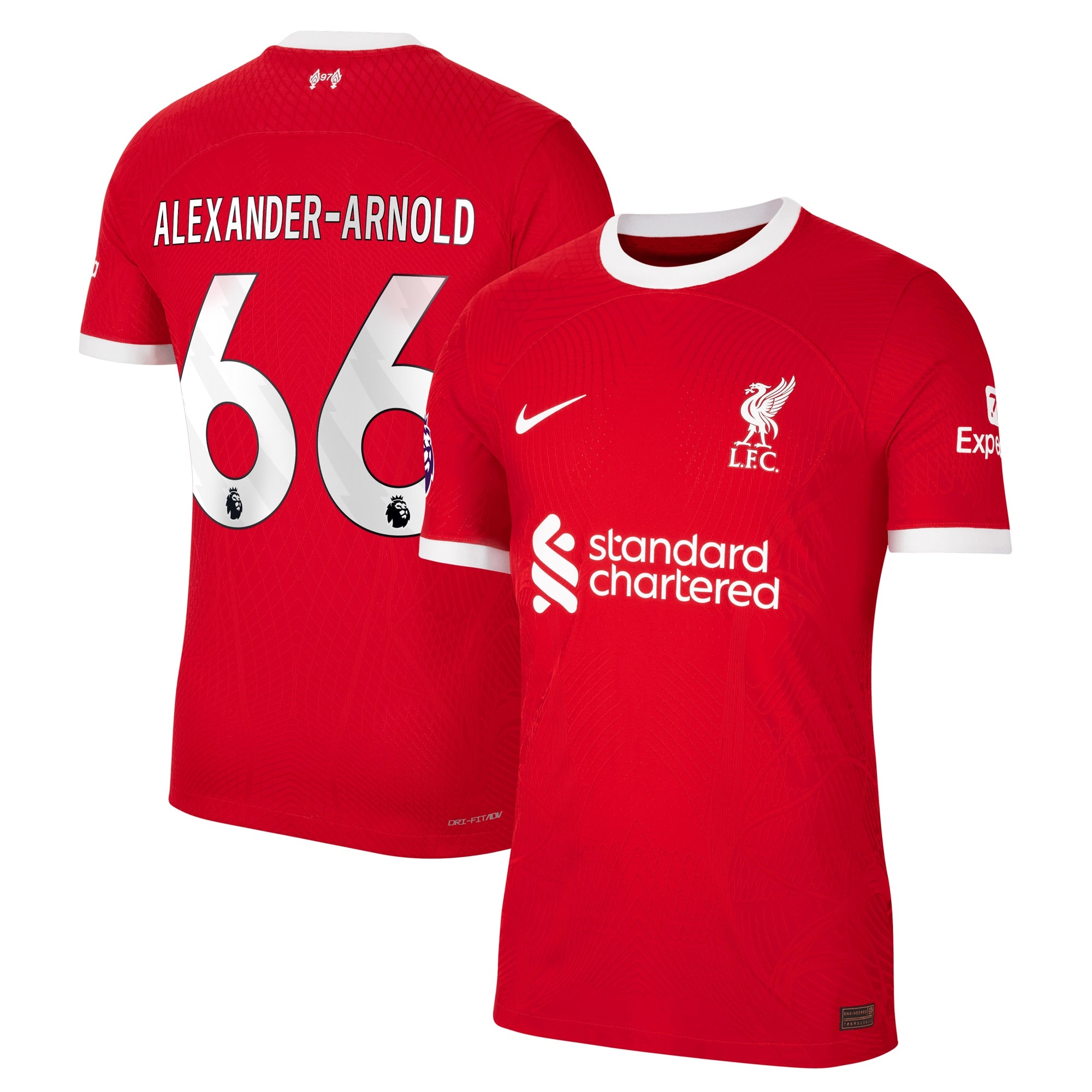 Trent Alexander-Arnold Liverpool Nike 2023/24 Away Authentic Player Jersey - White/Red - Image 5
