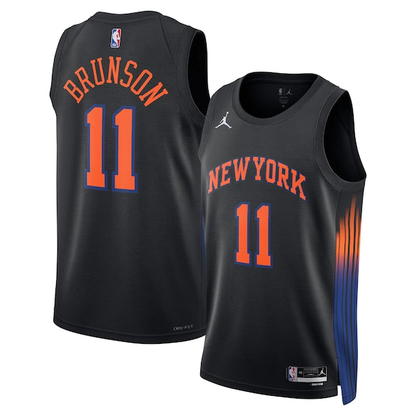 Jalen Brunson New York Knicks Jordan Brand Unisex Swingman Jersey - Statement Edition - Black