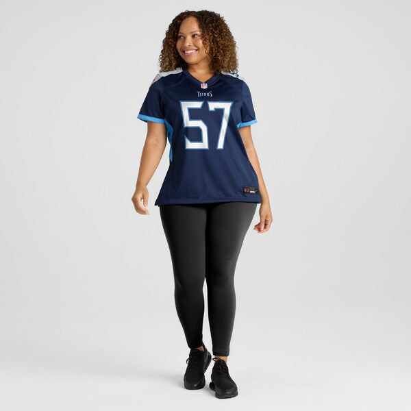 Curtis Jacobs Tennessee Titans Nike Women's Team Game Jersey - Navy - Image 7