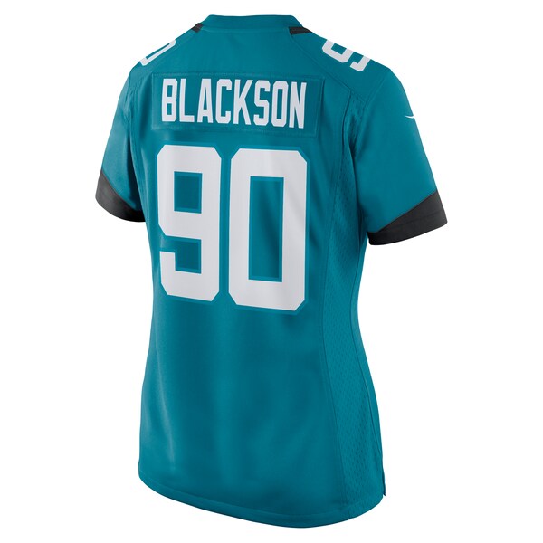 Angelo Blackson Jacksonville Jaguars Nike Women's Team Game Jersey - Teal - Image 3