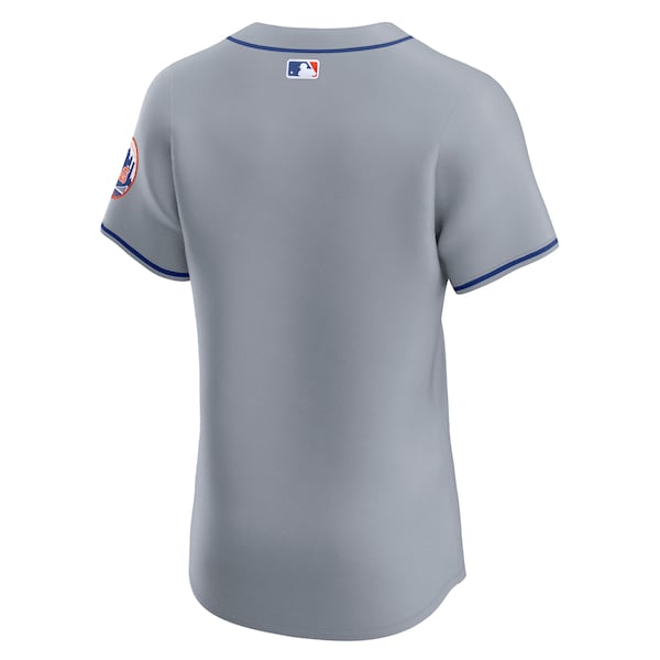 New York Mets Nike Road Vapor Premier Elite Patch Jersey - Gray - Image 3