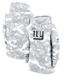 New York Giants Nike Women's 2024 Salute To Service Club Fleece Pullover Hoodie - Arctic Camo