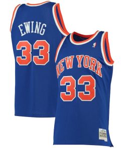 Patrick Ewing New York Knicks 1991/92 Big & Tall Hardwood Classics Swingman Jersey - Blue